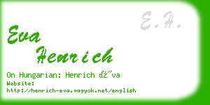 eva henrich business card